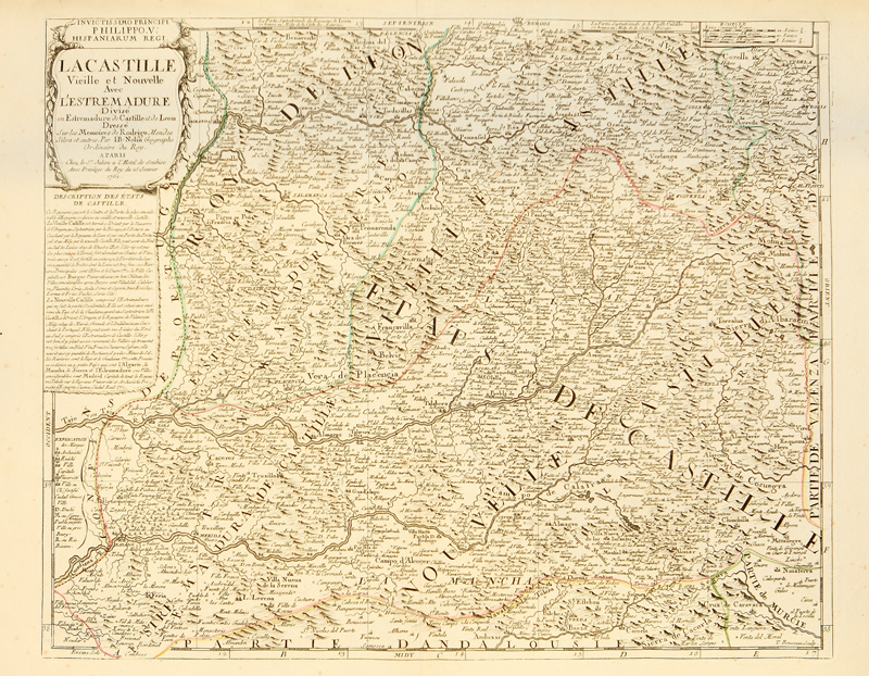 La Castille Vieille et Nouvelle avec l´Estremadure divisé en Estremadure de Castille et de Leon...