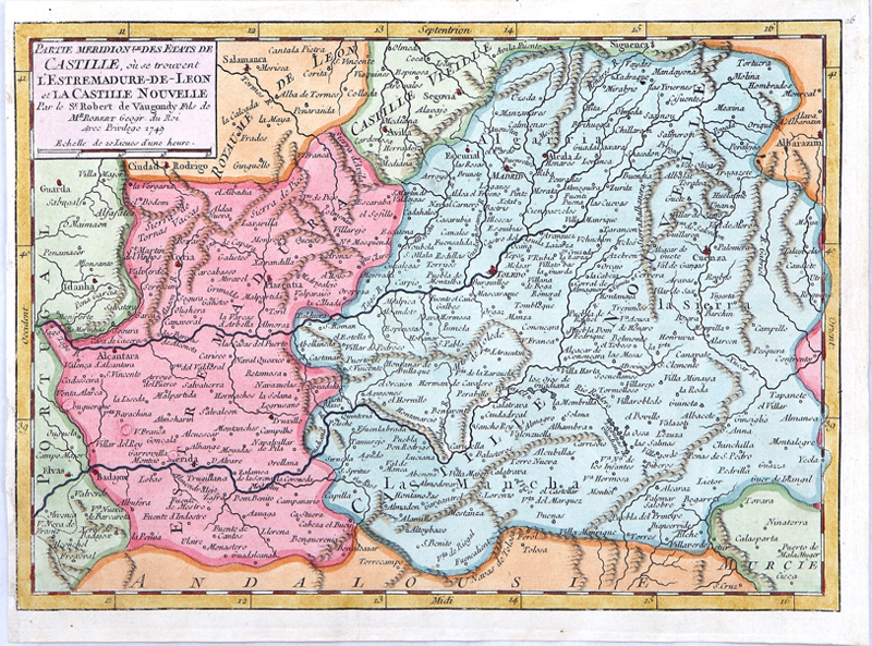 Partie Meridionale des Etats de Castille ou se trouvent l´Extremadure-de-Leon et la Castille Nouvell