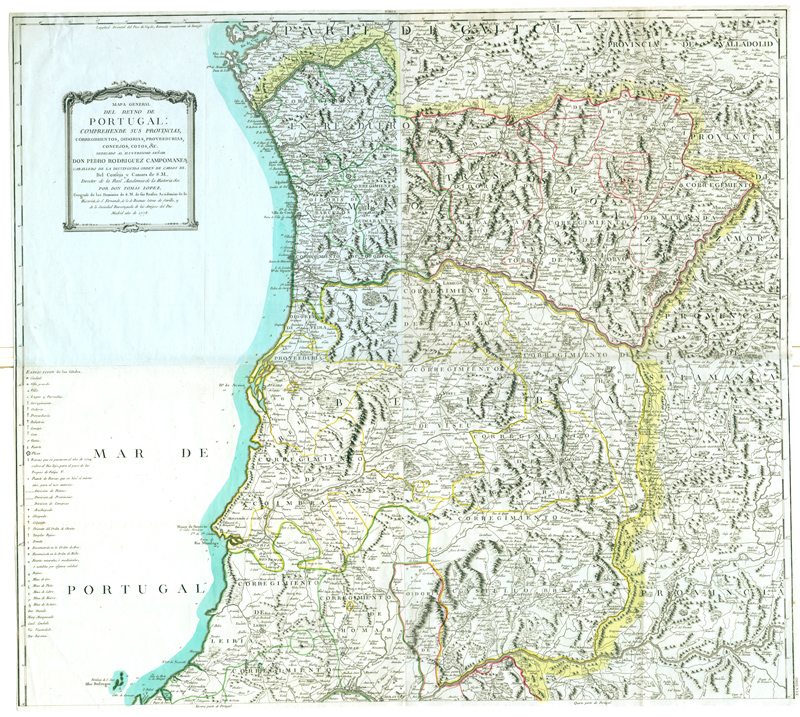 Mapa General del Reyno de Portugal...