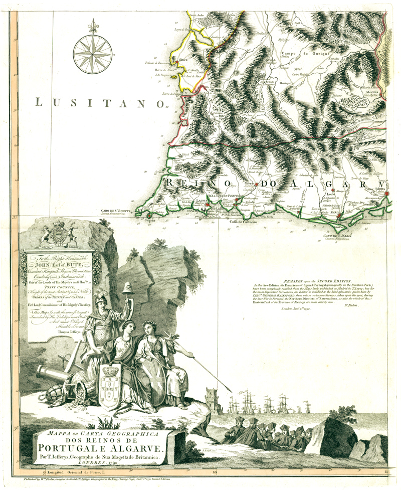 Mappa ou carta geographica dos reinos de Portugal e Algarve