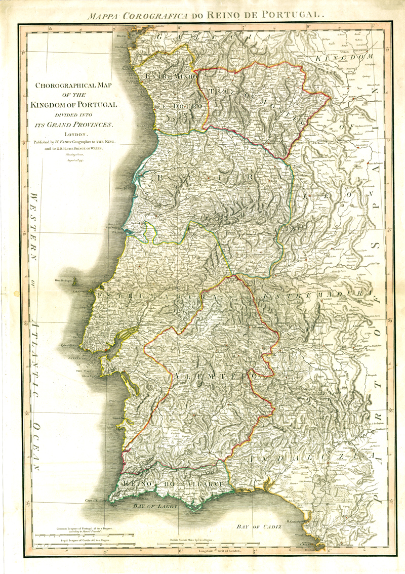 Mappa Corografica Do Reino De Portugal = Chorographical Map Of The Kingdom Of Portugal...