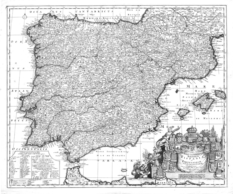 Novissima et Accuratissima Regnorum Hispaniae et Portugalliae Tabula