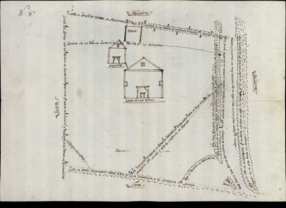 [Plano de los límites de las dehesas Lomas y Tabladilla de Talayuela]