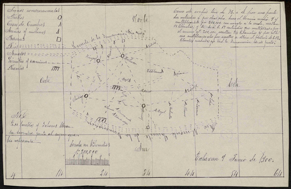 [Croquis de los límites del término municipal de Talaván]