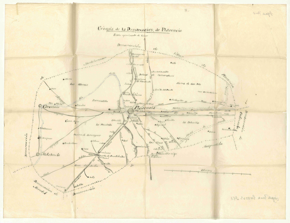 Croquis de la demarcación de Plasencia