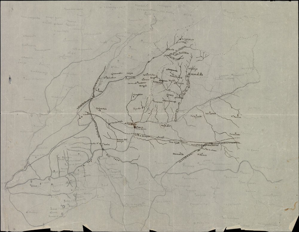 [Mapa topográfico de la provincia de Cáceres]