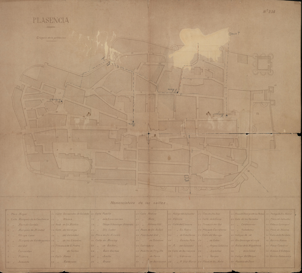 Plasencia : croquis de la población