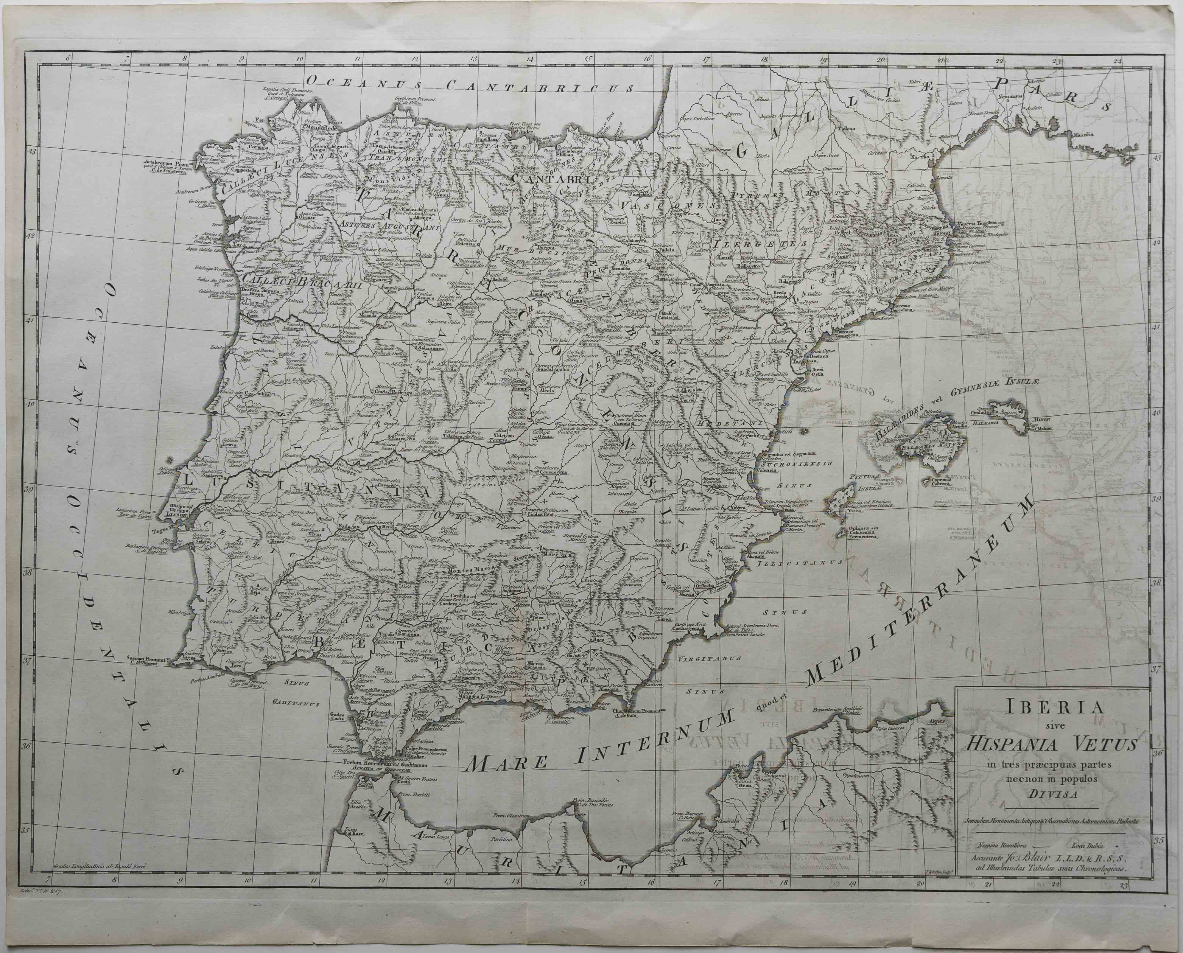 Iberia sive Hispania vetus in tres praecipuas partes necnon in populos divisa