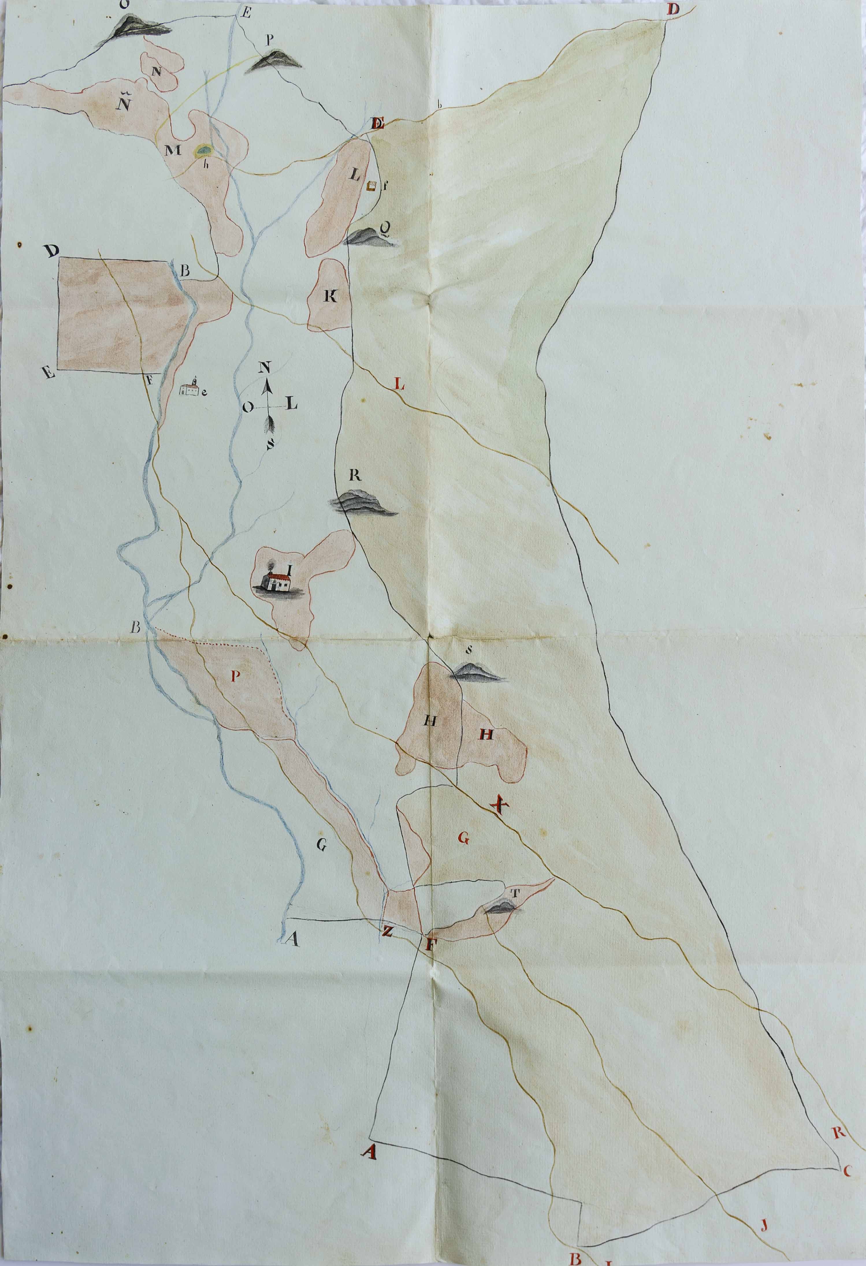 [Plan geométrico que muestra el área y extensión de la Finca Morante]
