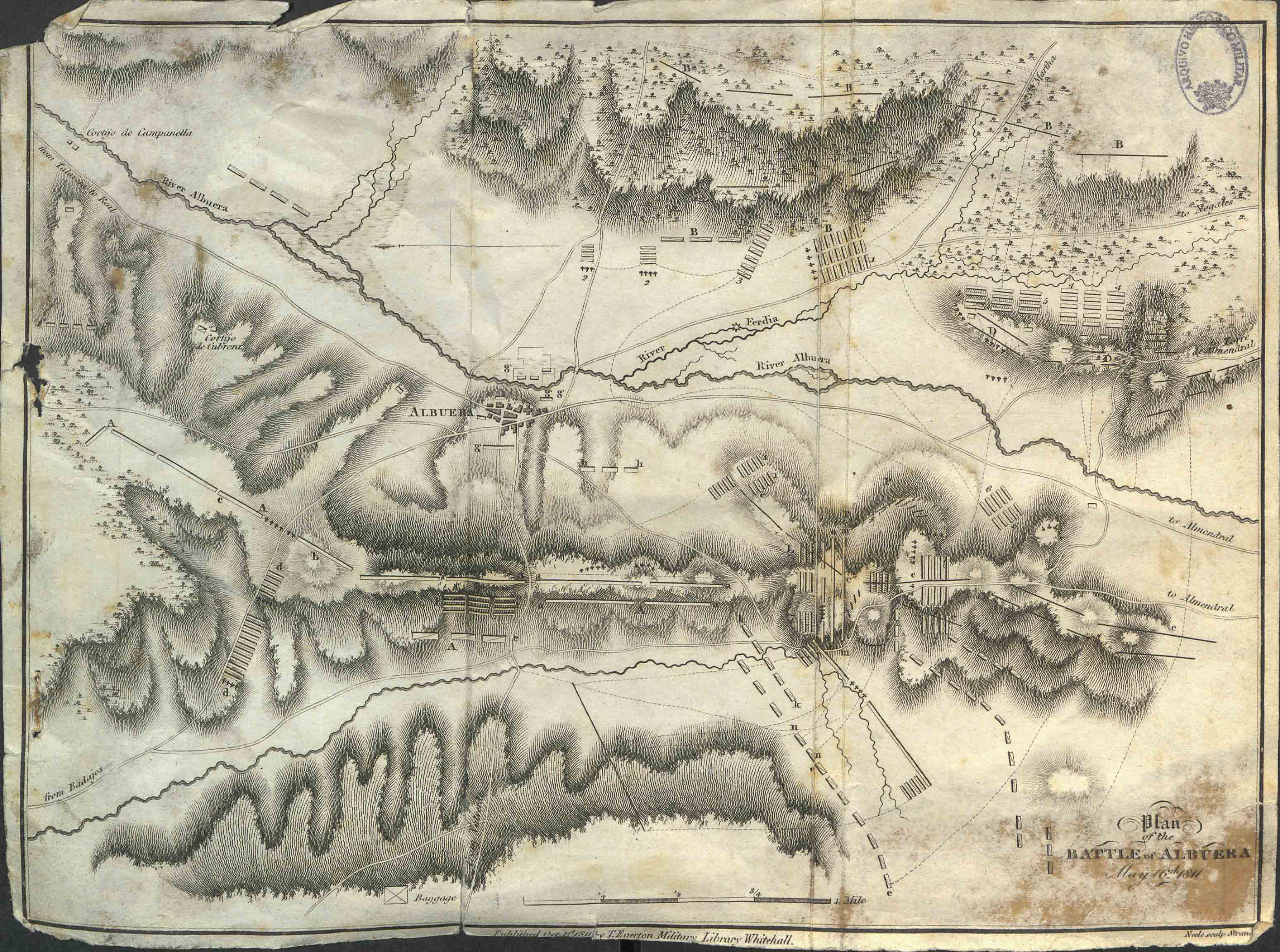 Plan of the battle of Albuera
