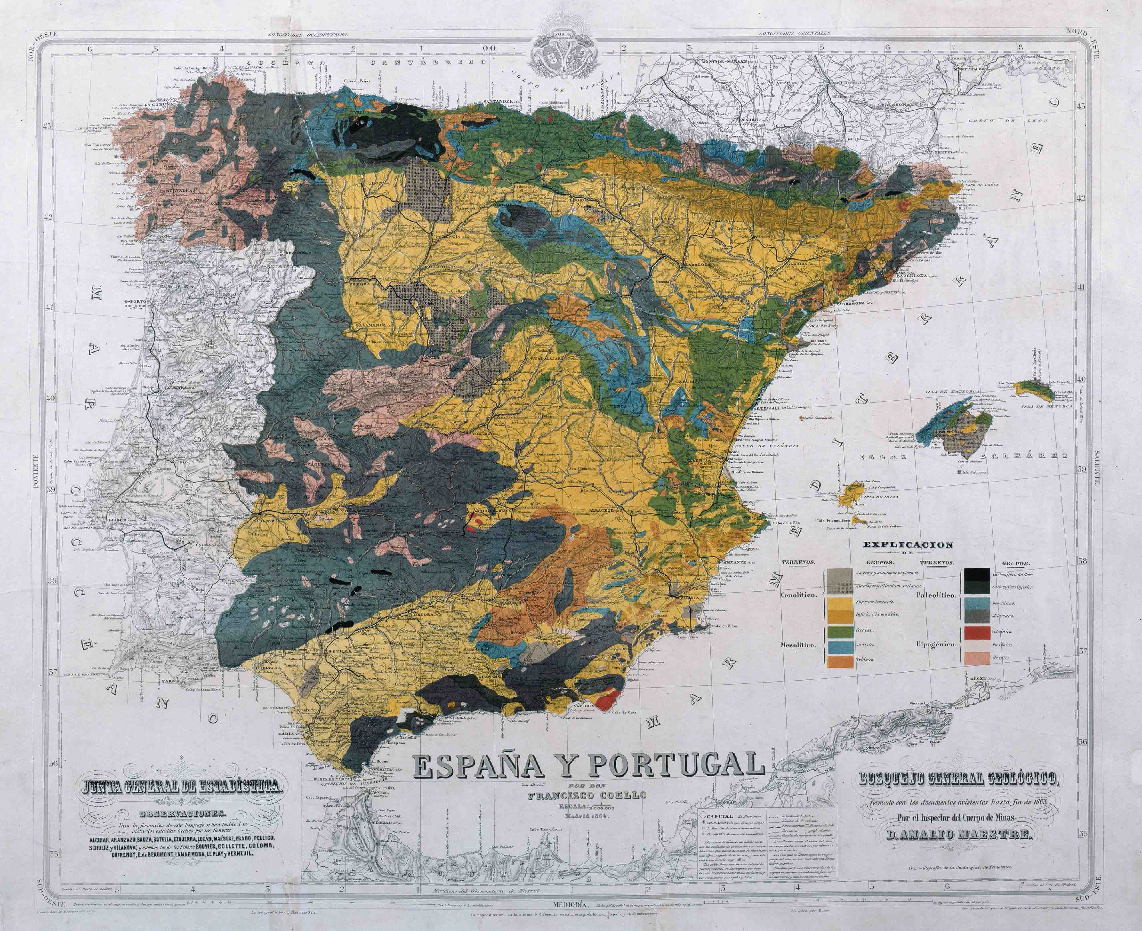 España y Portugal : Bosquejo general geológico