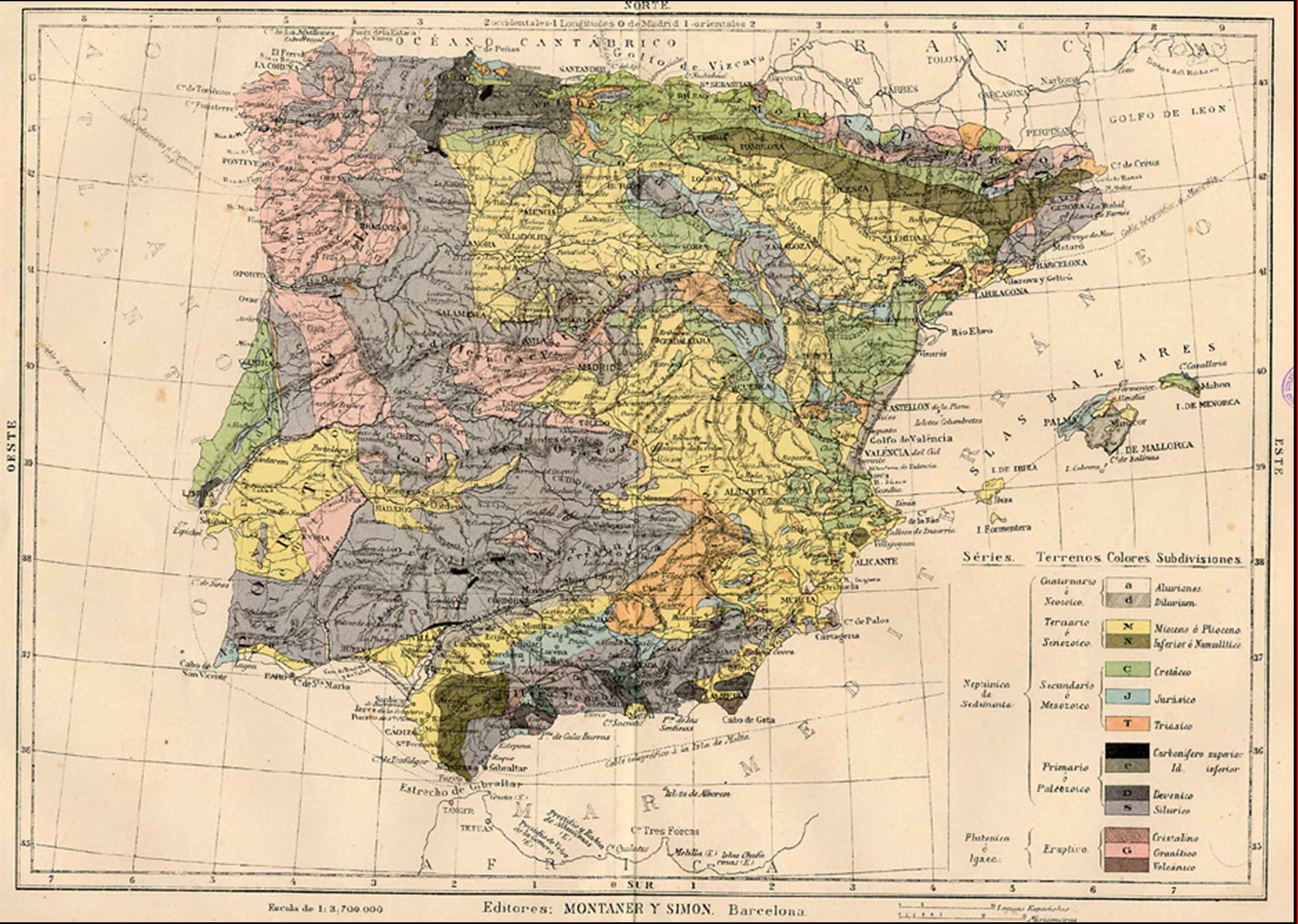 [Mapa geológico de la Península Ibérica]