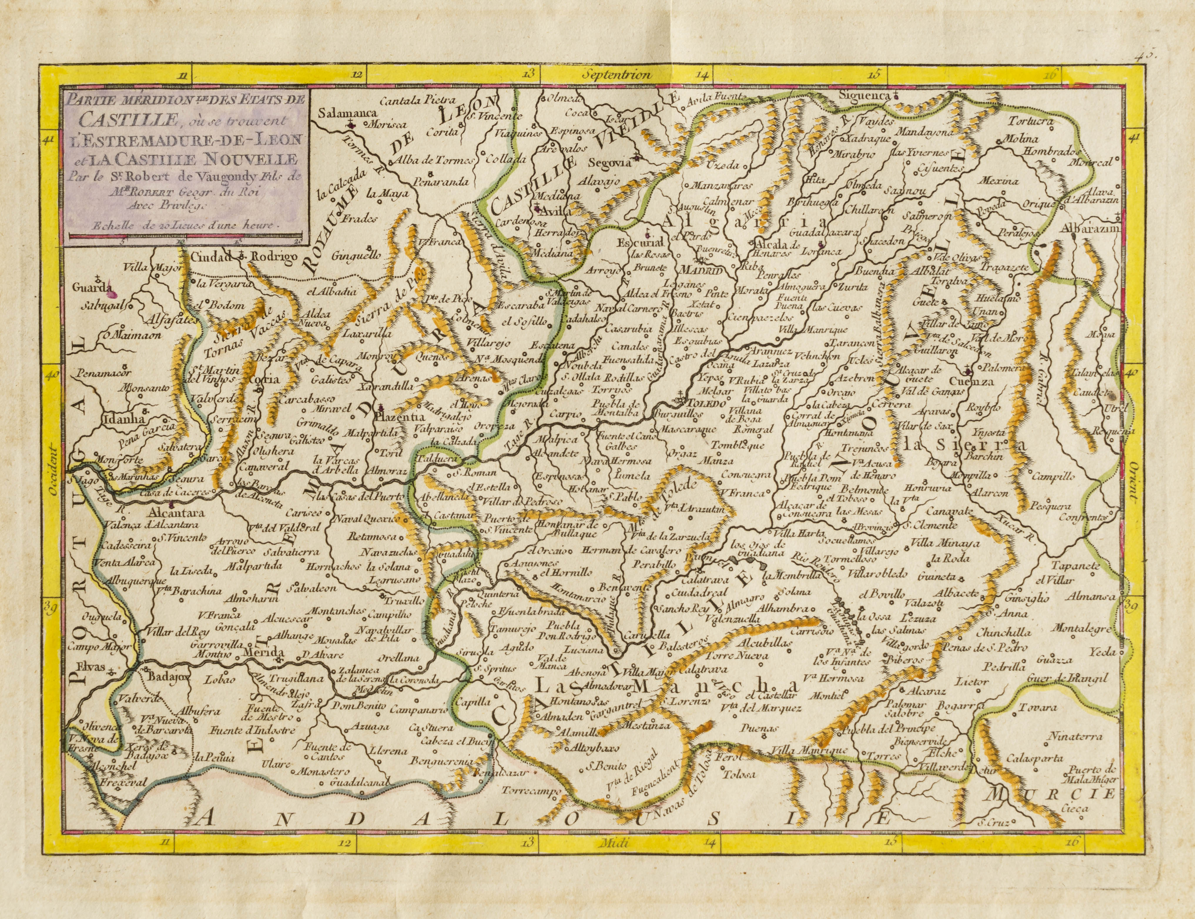 Partie Meridionale des Etats de Castille ou se trouvent l´Extremadure [...]