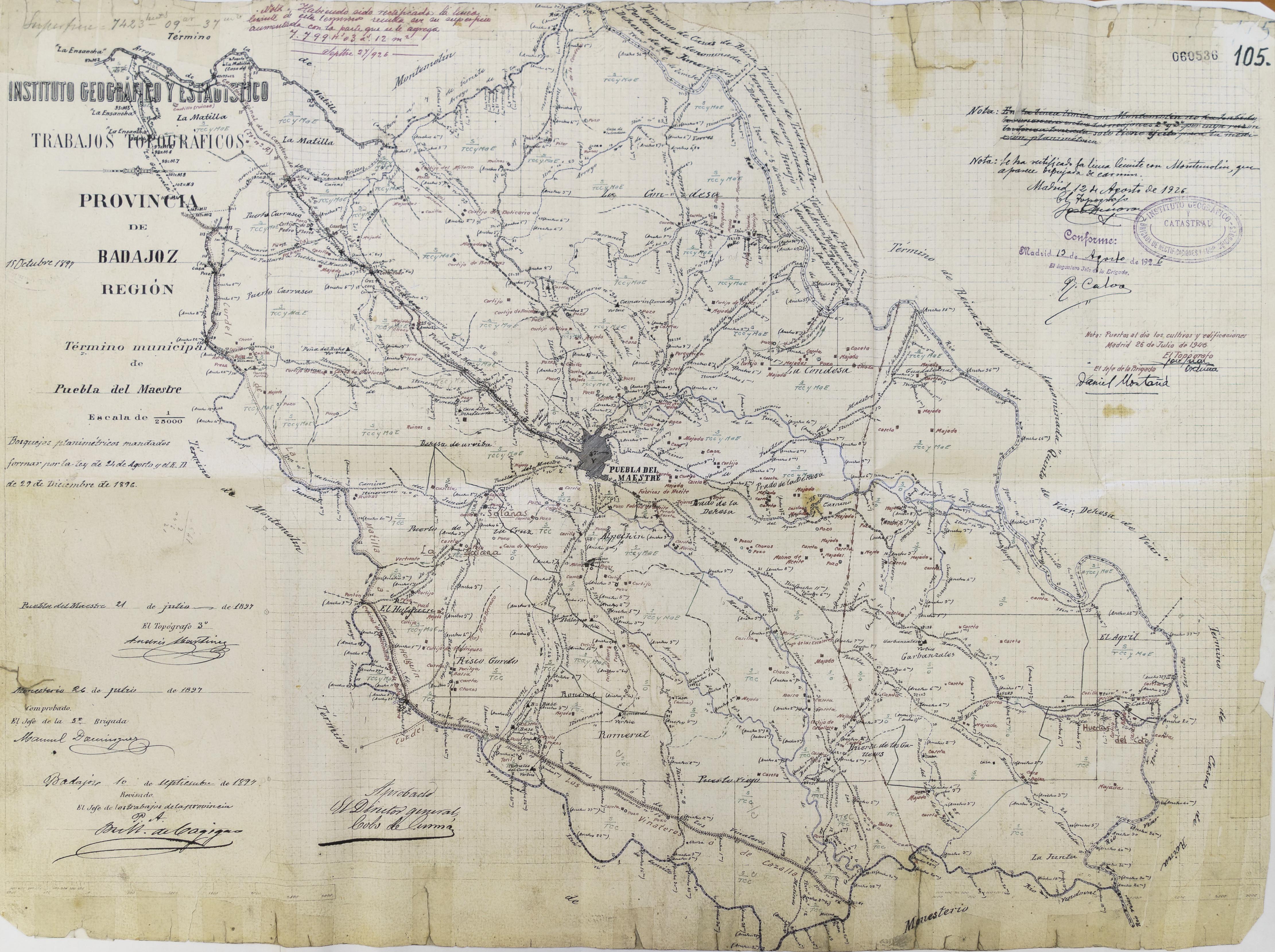 Provincia de Badajoz región : término municipal de Puebla del Maestre 