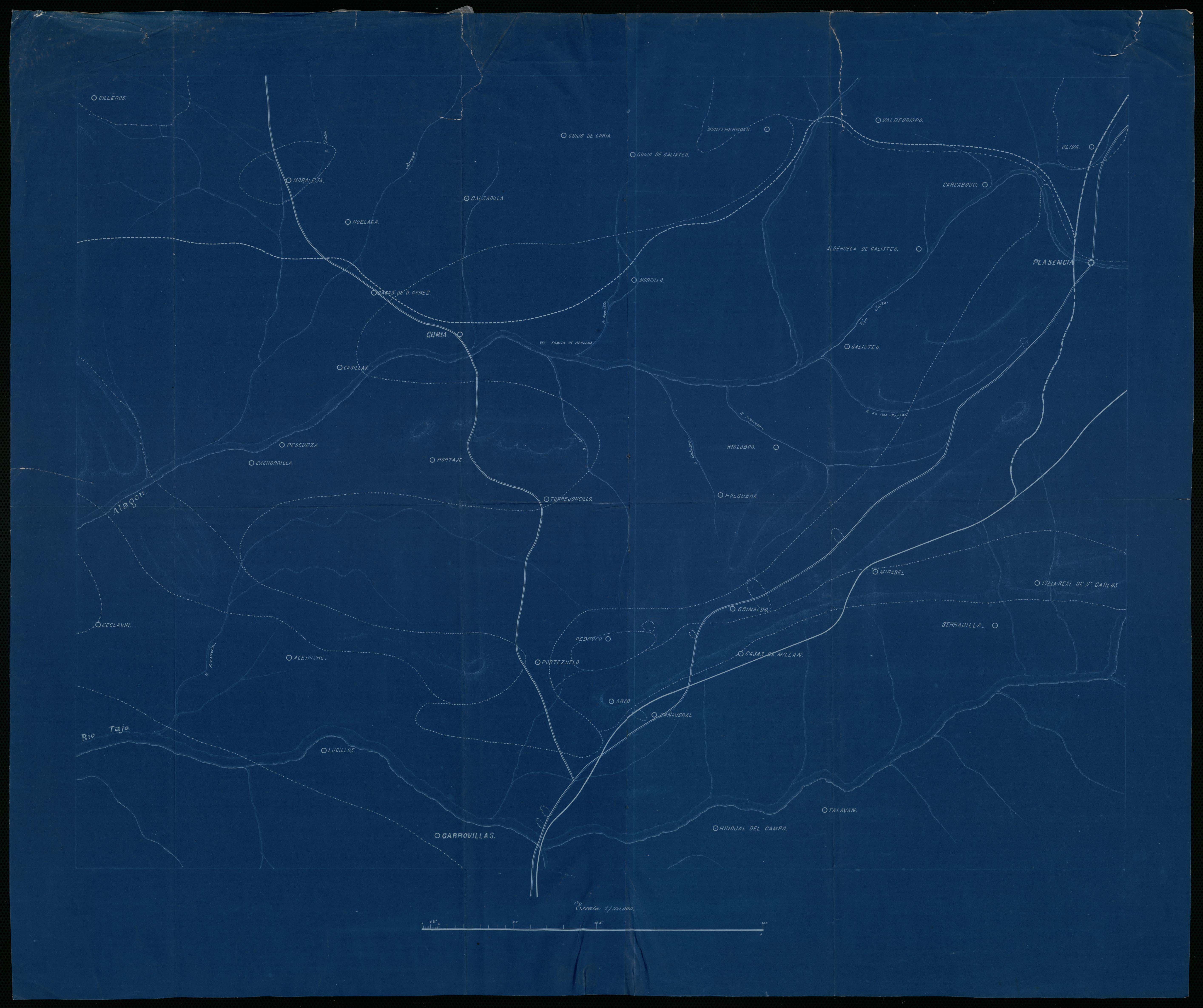 [Mapa de la zona norte de la provincia de Cáceres]