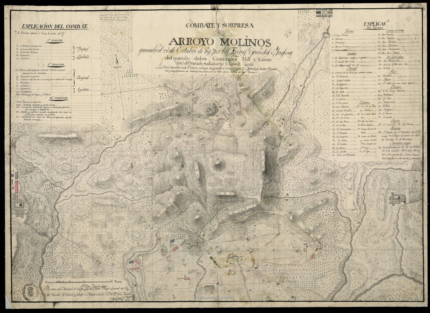 Combate y sorpresa de Arroyo Molinos : ganado el 28 de Octubre de 1811 por las Tropas Españolas [...