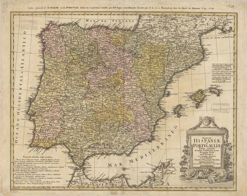 Regnorum Hispaniae et Portugalliae = Carte general d`Espagne et de Portugal