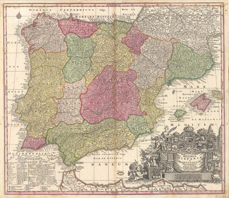 Novissima et accuratissima Regnorum Hispaniae et Portugaliae : Mappa Geographica