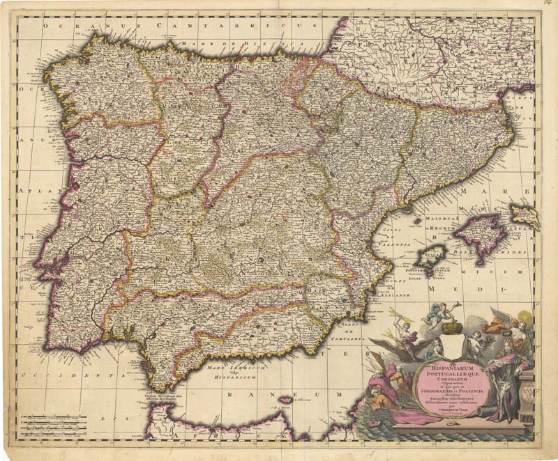 Hispaniarum Portugalliaeque Coronarum Typus novus; in quo pro ut à Geographis et Politicis Dividitur