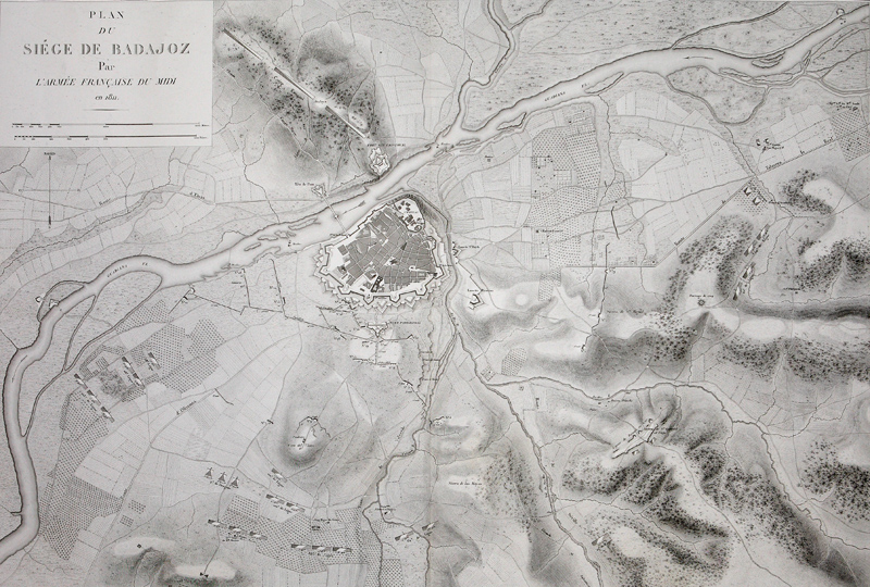 Plan du Siége de Badajoz Par l´Armée Française Du Midi en 1811