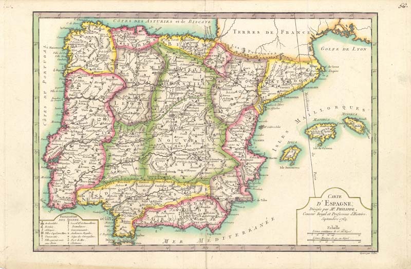 Carte d`Espagne