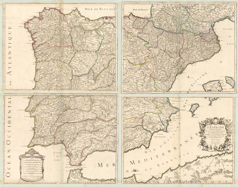 L`Espagne suivant l`éntendue de tous ses Royaumes et Principautés [...]