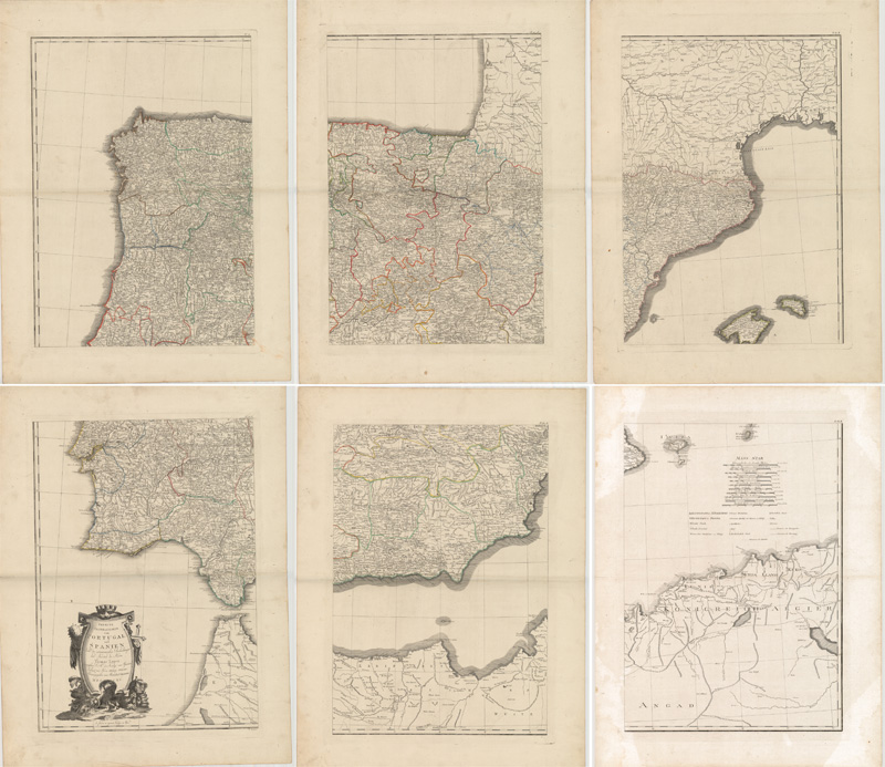 Neueste Generalkarte von Portugal und Spanien nach den astronomischen Beobachtungen [...]