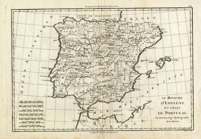 Le Royaume d`Espagne et celui de Portugal. par M. Bonne