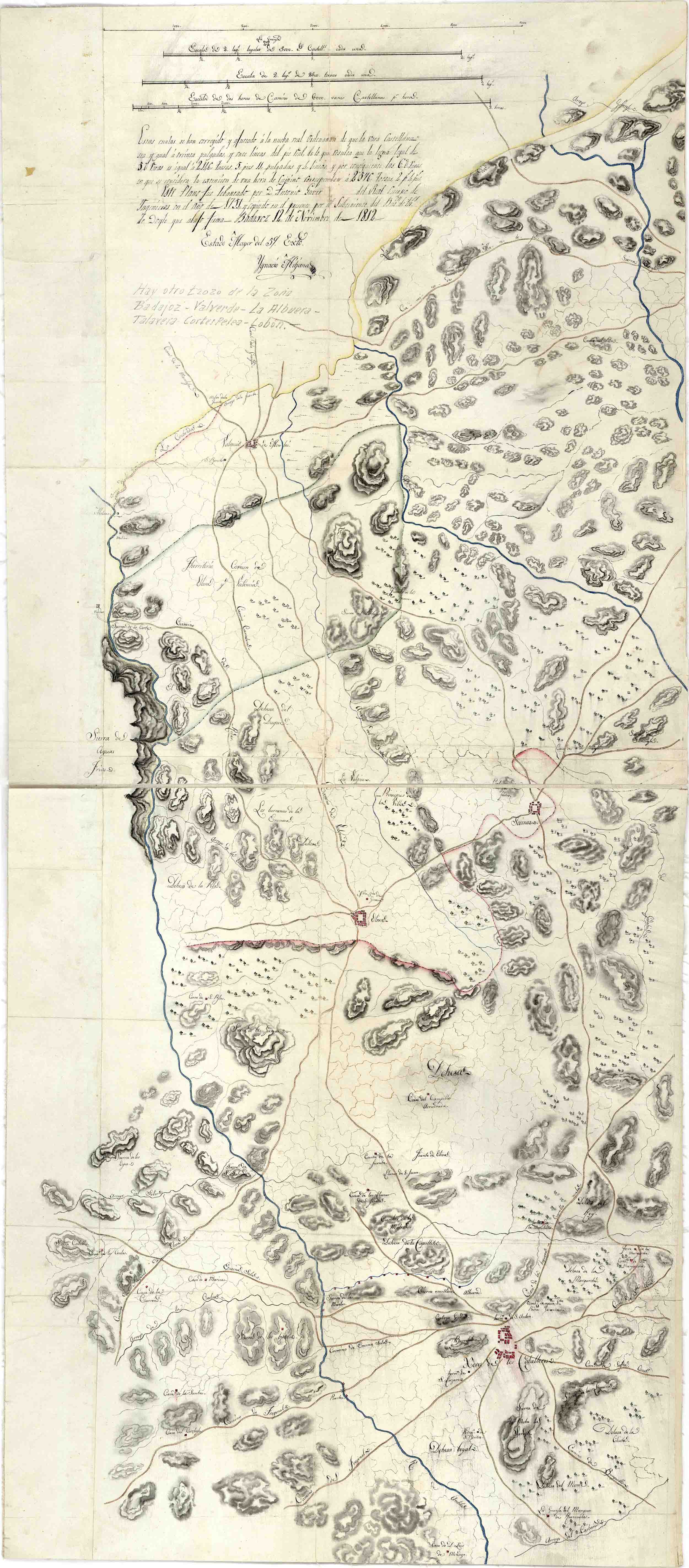 [Plano de parte de la provincia de Badajoz]