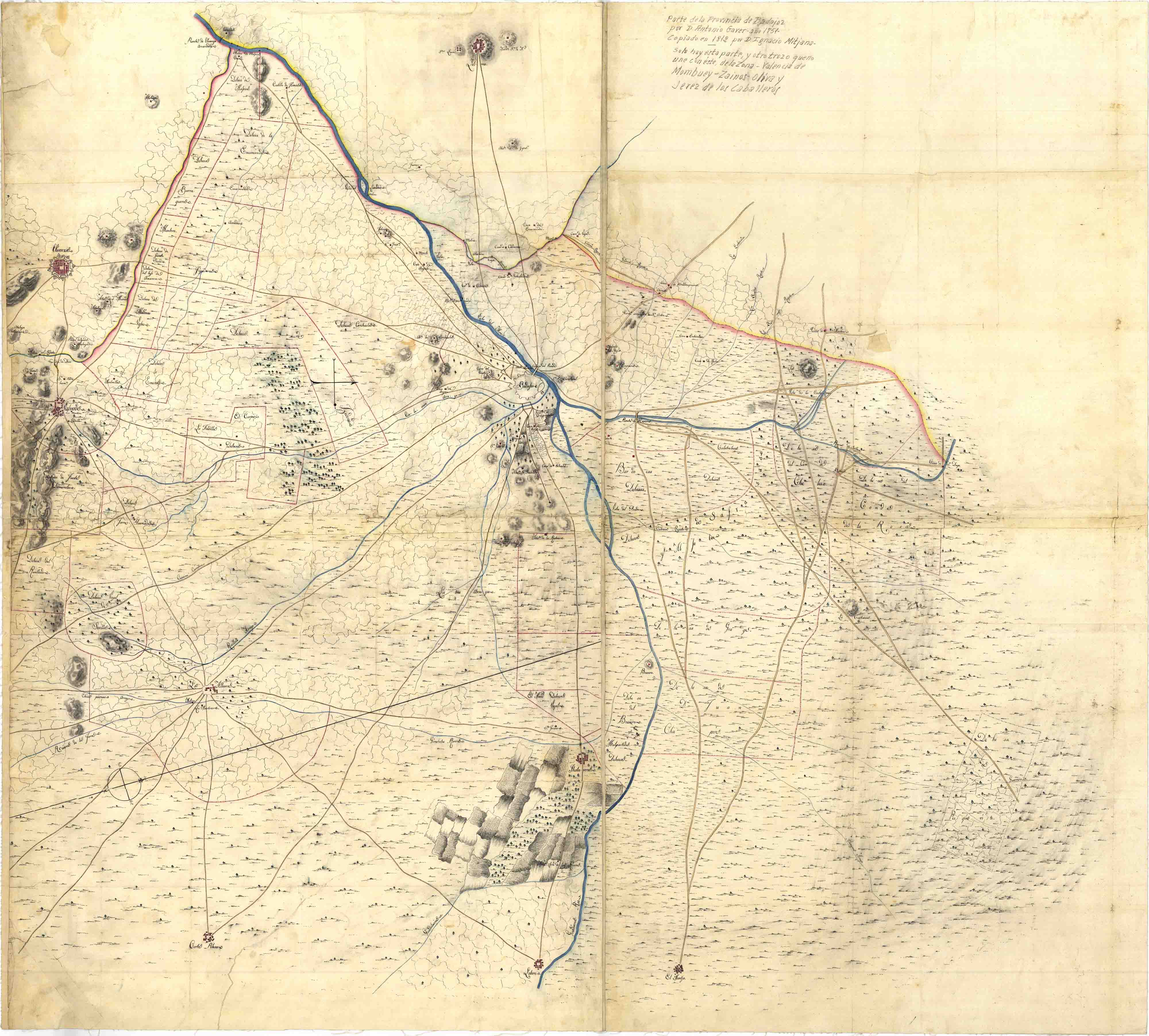 [Plano de parte de la provincia de Badajoz]