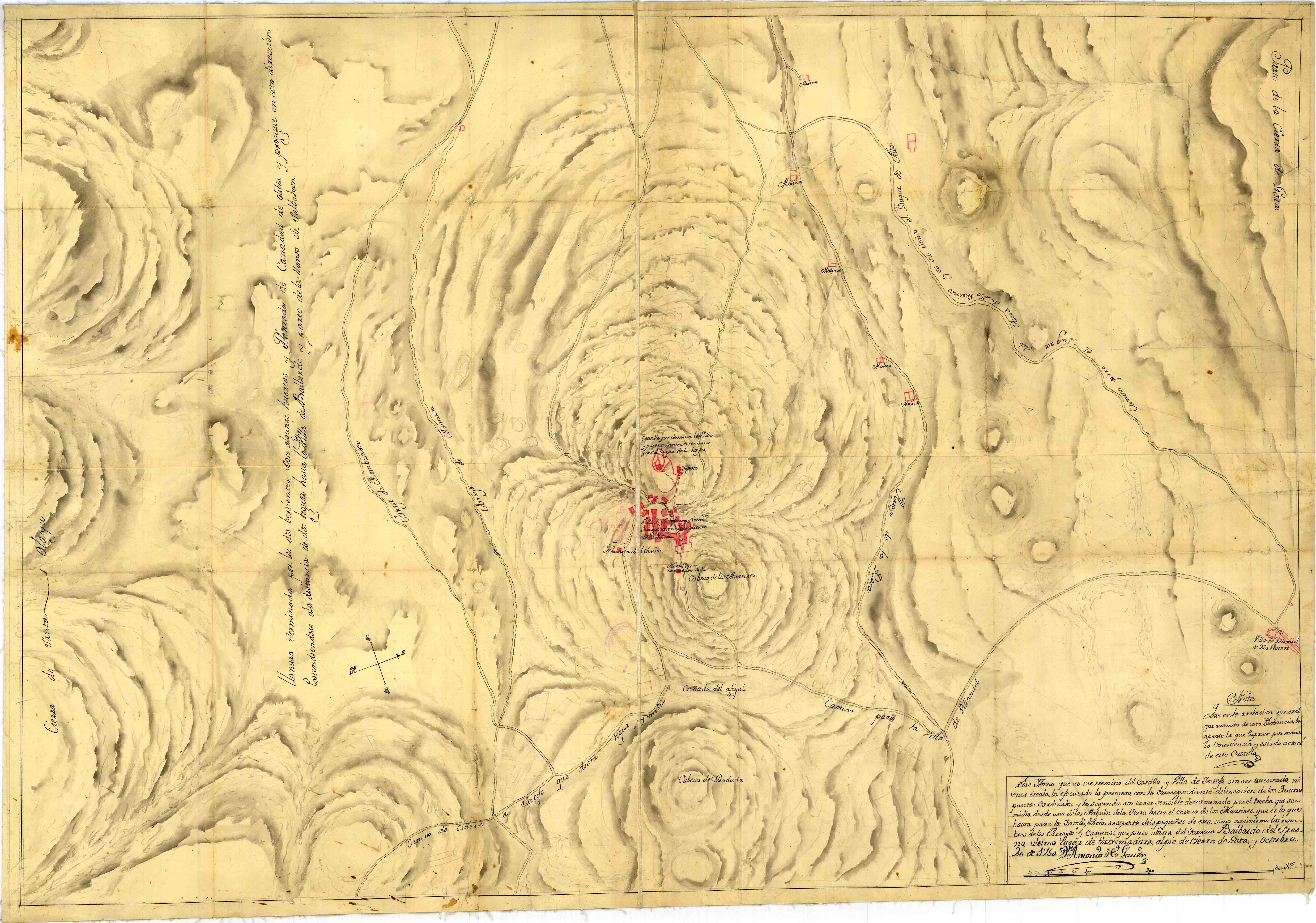 [Plano del castillo y villa de Trevejo]