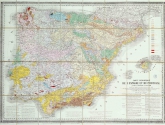 Carte geológique de l`Espagne et du Portugal
