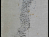 [Mapa de la calzada Vía de la Plata en el tramo entre Aldeanueva del Camino y la ciudad de Salamanca