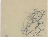 [Mapa del tramo de la Vía de la Plata desde Riolobos hasta Cáparra]