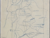[Mapa del tramo Vía de la Plata desde Mérida a Aljucén y cercanías]