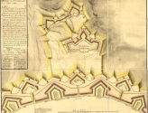 Badajoz. Plano en grande de una de las maiores y cuas porziones delas obras de fortificaciones [...]