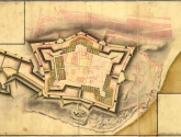 Plano de la Plaza, y, Castillo de Badajoz con el de sus obras exteriores [...]